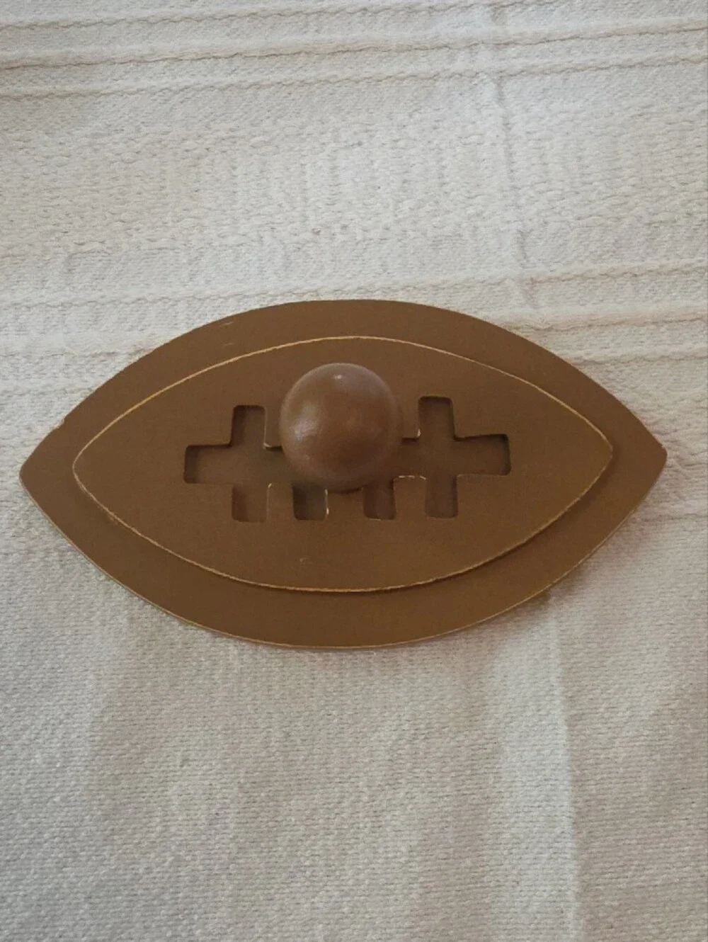 Vintage Decorative Wood Wall Hook Set - White, Brown & Tan